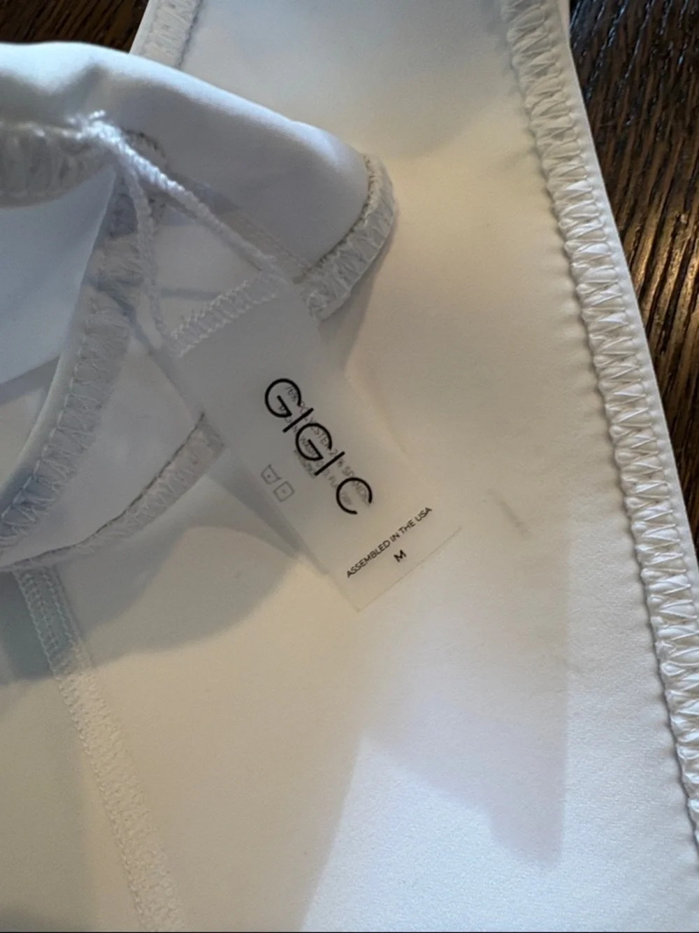 NEW GIGI C Charlie Halter One-Piece Swimsuit White Size: Medium
